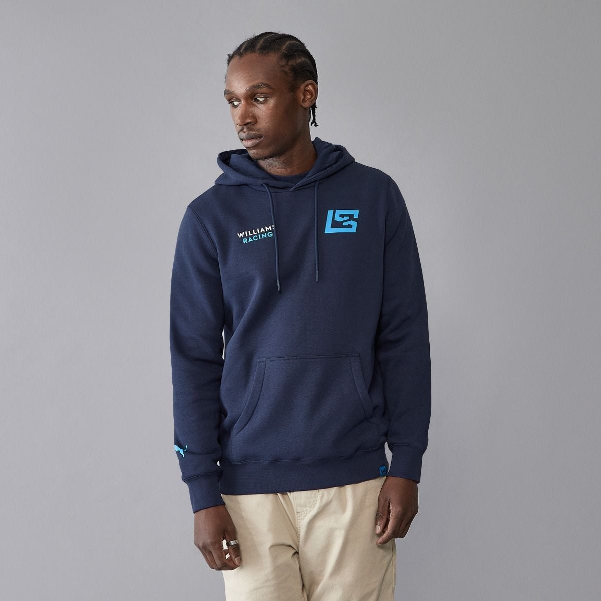 Racer blue hoodie top